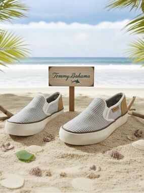 Tommy Bahama Thin Striped Slip On Sz. 8.5